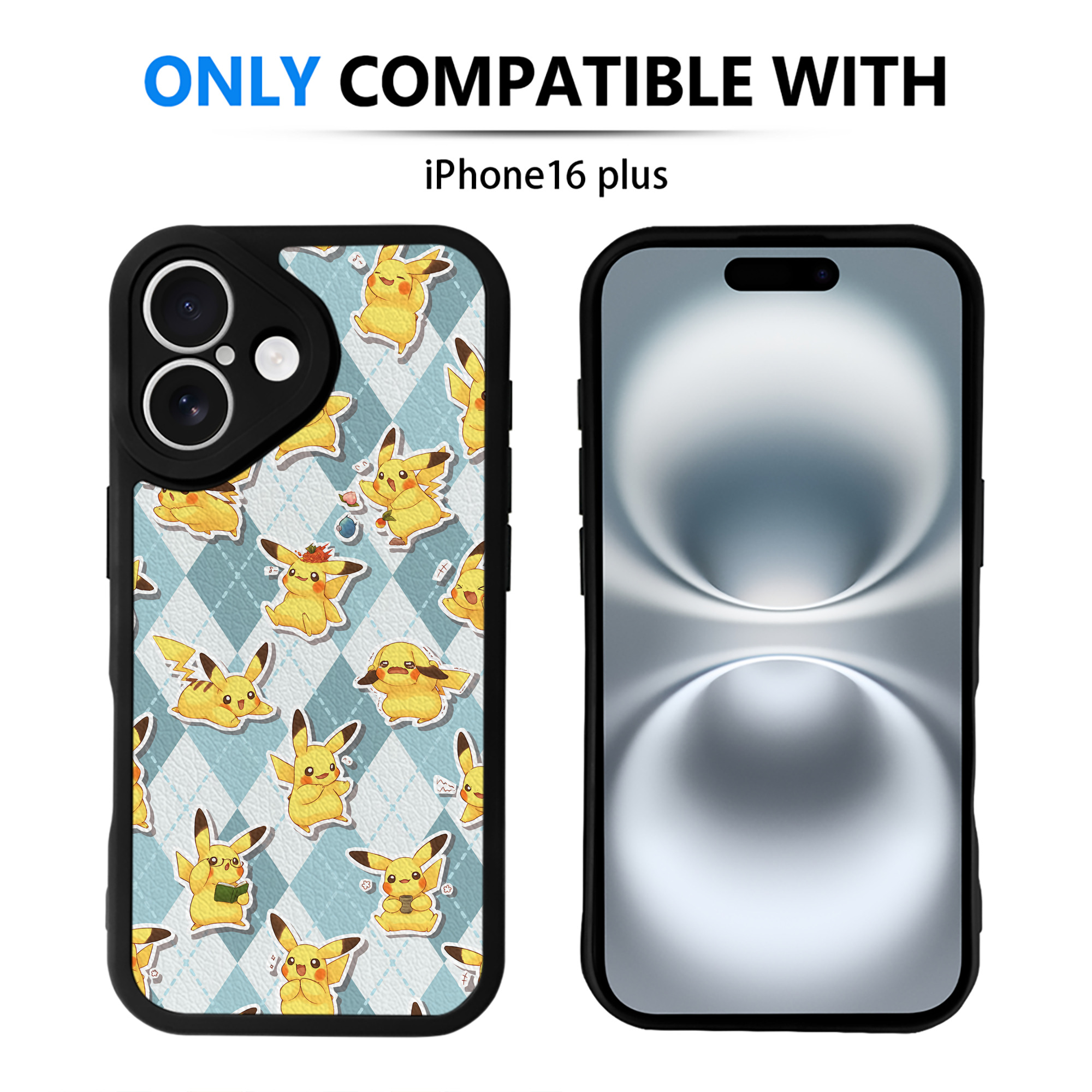 （画像用） ポケットモンスター Pokémon 【iPhone 16シリーズ対応】シリコンスマホケース（レザー調） 材質：シリコン